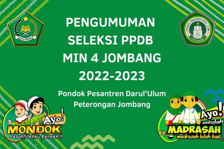 Pengumuman hasil seleksi PPDB MIN 4 Jombang Tahun Ajaran 2022-2023