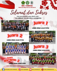 Gerak Jalan MIN 4 Jombang, Langkah Tegap Raih Juara