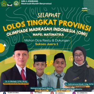 Peserta Didik MIN 4 Jombang Raih Juara Olimpiade Madrasah Indonesia 2025