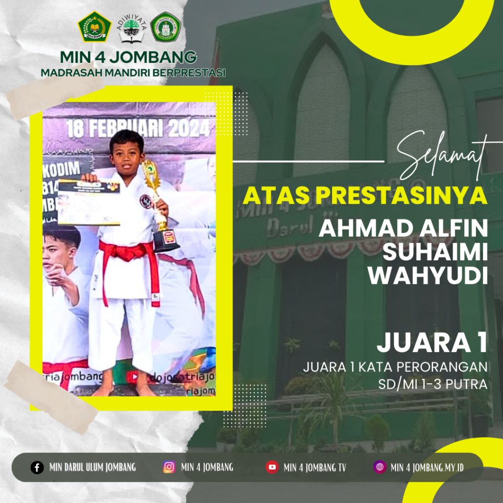Peserta Didik MIN 4 Jombang Raih Juara Karate DSJ CUP 2024