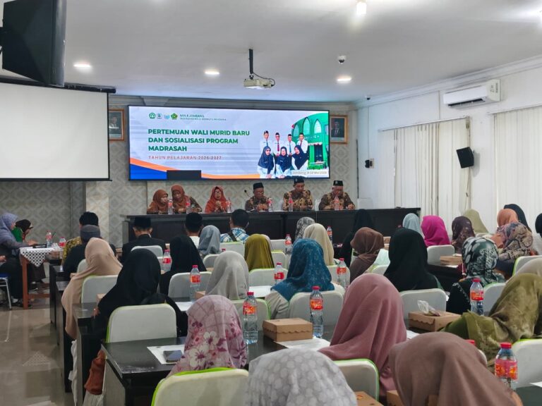 Sinergi Pendidikan, MIN 4 Jombang Gelar Pertemuan Wali Murid Baru dan Sosialisasi Program Madrasah